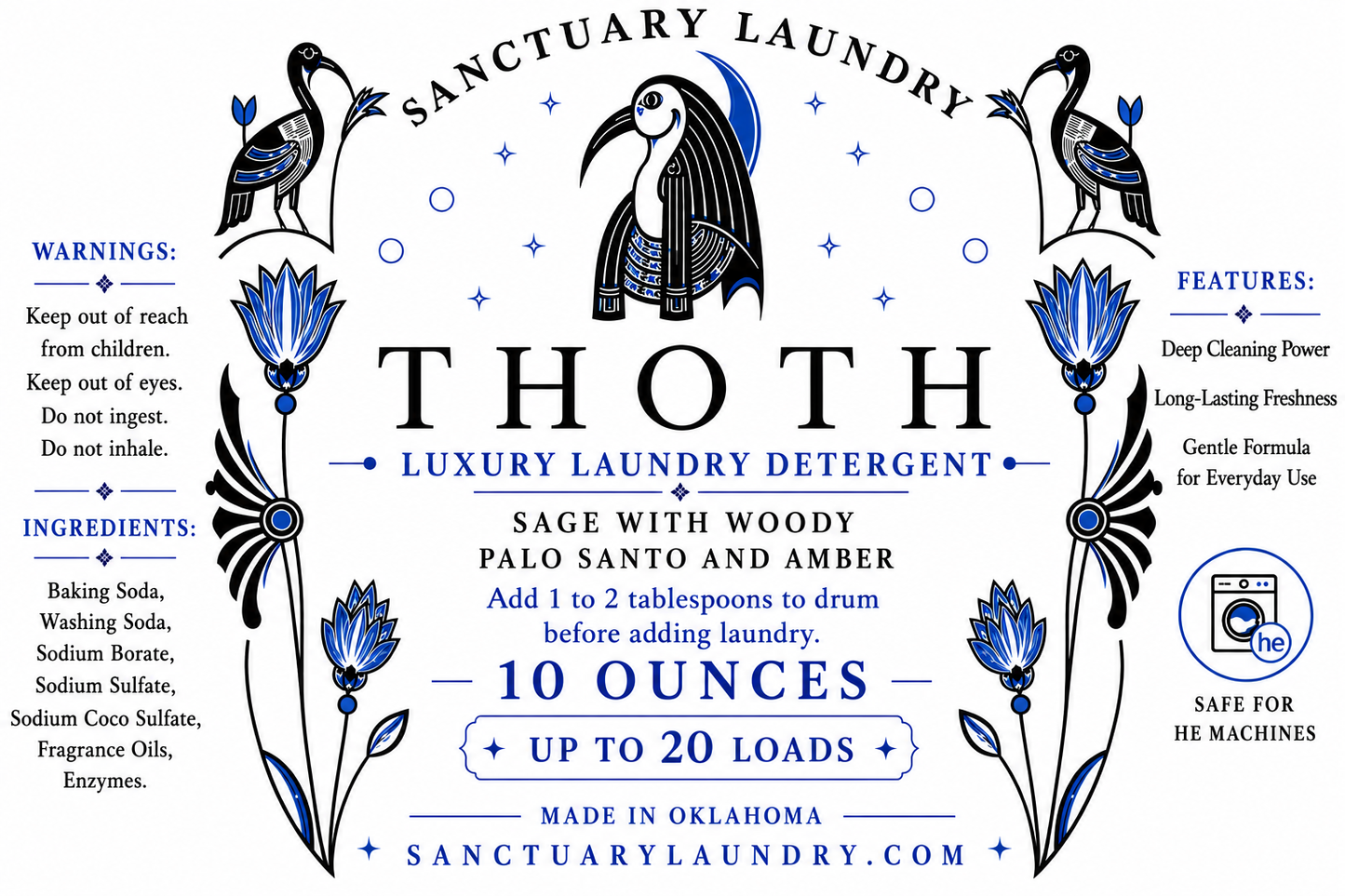 THOTH ~ 10 Ounce Powder Detergent