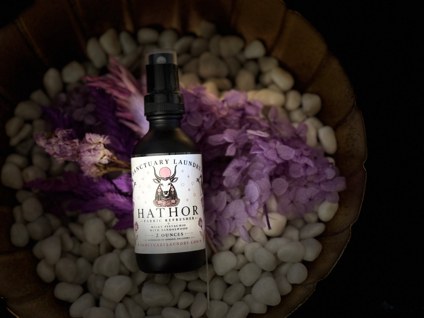 HATHOR ~ 2 Ounce Fabric Refresher ~Glass Bottle Fine Mist Spray