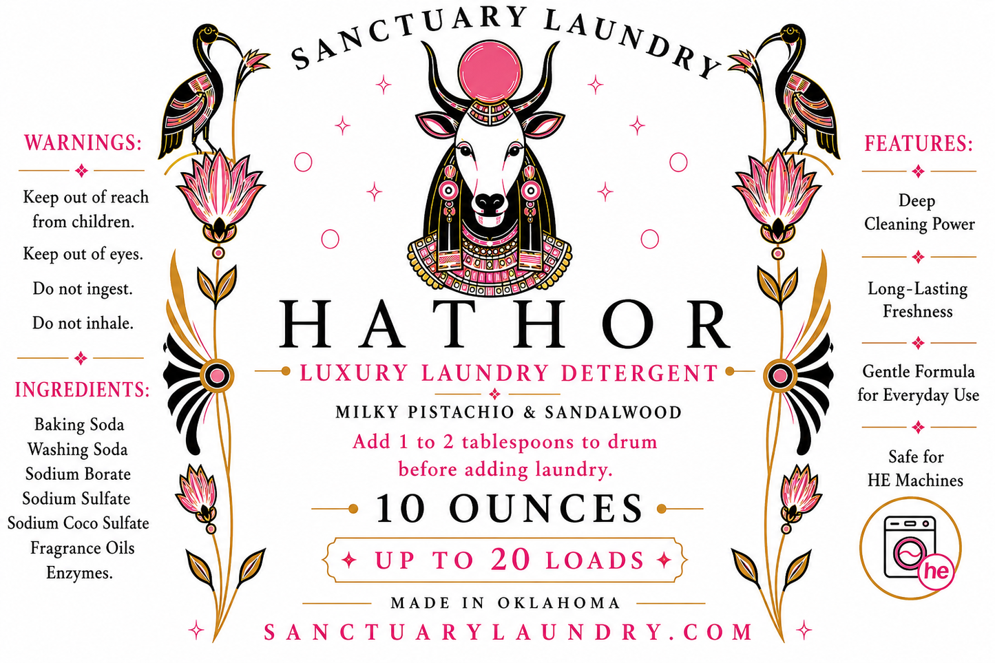 HATHOR ~ 10 Ounce Powder Detergent