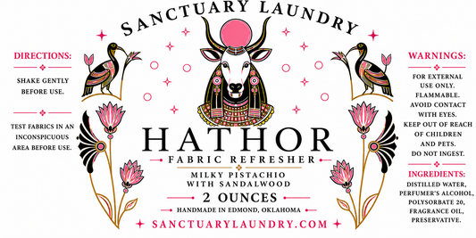 HATHOR ~ 2 Ounce Fabric Refresher ~Glass Bottle Fine Mist Spray