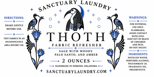 THOTH ~ 2 Ounce Fabric Refresher ~ Glass Bottle Fine Mist Spray